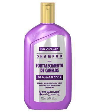 Gota Dourada Shampoo Fortalecimento Desamarelador 430ml     