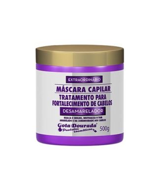 Gota Dourada Mascara Fortalecimento Desamarelador 500g      
