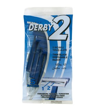 EuroStil Derby Lamina Barbear Emb Azul/Bco 5un Ref.02948    