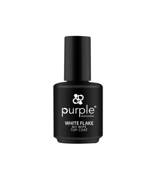 Purple White Flake No Wipe Top Coat 15ml                    