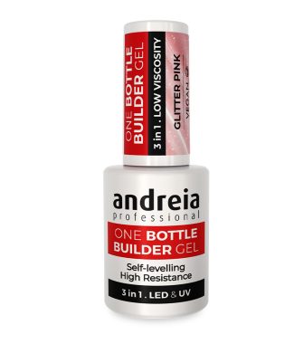 Andreia One Bottle Builder Gel - Glitter Pink