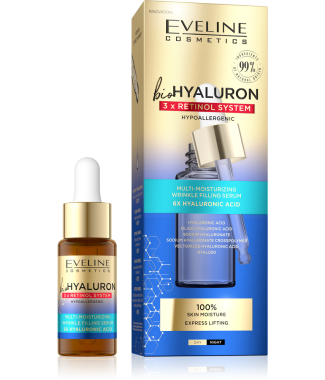 Eveline Sérum Retinol System Dia/Noite Bio Hyaluron 3x 18ml