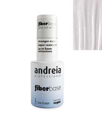 Andreia Fiber Base Glitter Soft White 10.5ml                