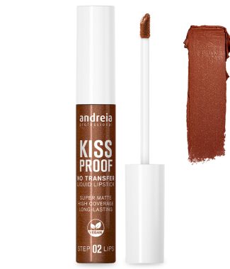 Andreia Liquid Lipstick Kiss Proof Brown Glitz 22           