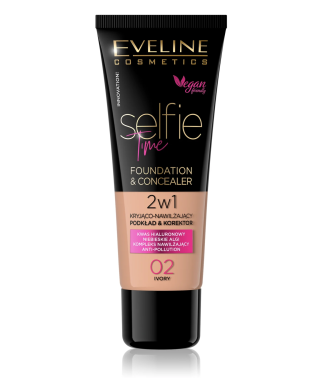 Eveline Selfie Time Foundation & Concealer 02 Ivory 30ml    