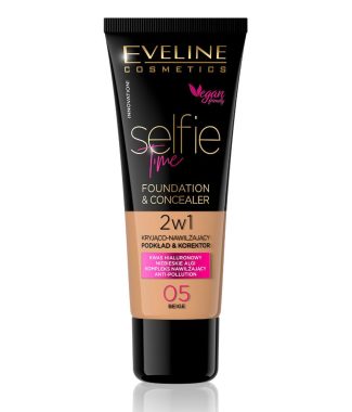 Eveline Selfie Time Foundation & Concealer 05 Beige 30ml    