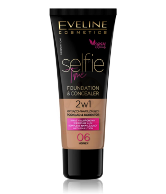 Eveline Selfie Time Foundation & Concealer 06 Honey 30ml    