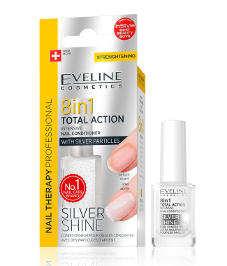 Eveline Nail Therapy Conditioner 8 in 1 Silver Shine 12ml   