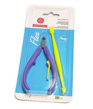 Mundial Kit Cuidado Unhas Alicate Espatula Ref.168          
