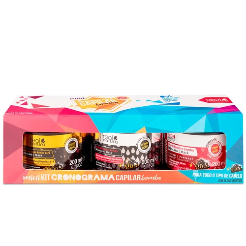 Real Natura Kit Cronograma Capilar Bomba 200ml