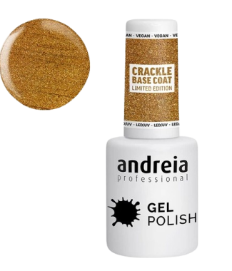 Andreia Verniz Gel Collecao Crackle Base Coat Gold 10.5ml   