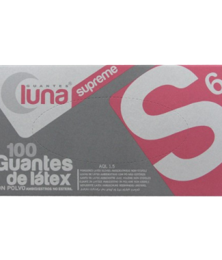 Luna Luvas Latex S/ Po "S" 100un Ref.GLSP1                  