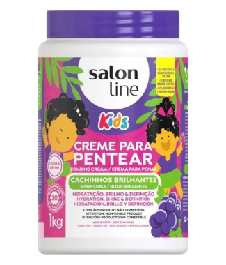 Salon Line Creme Pentear Kids Cachinhos Brilhantes 1kg