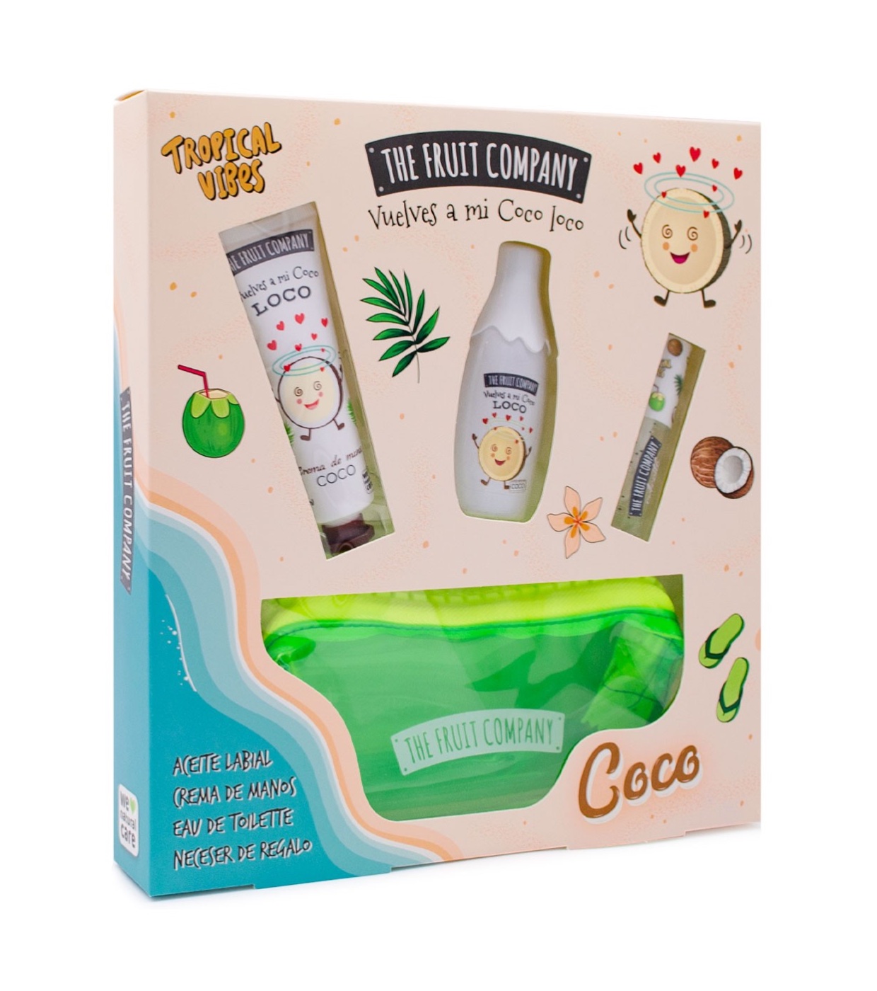 The Fruit Company Kit Estojo de Coco