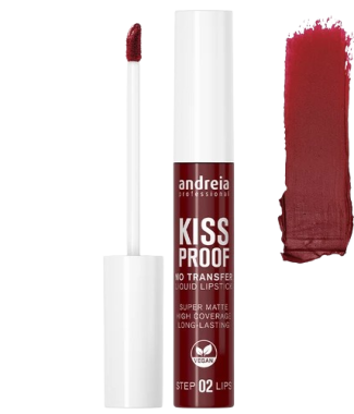 Andreia Liquid Lipstick Kiss Proof Burgundy 01