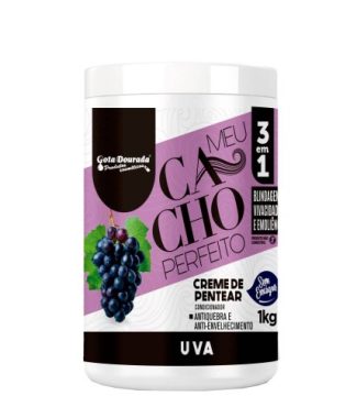 Gota Dourada Creme Pentear Meu Cacho Perfeito Uva 1kg       