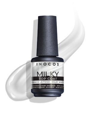 Inocos Top Coat Milky Branco Leitoso 15ml