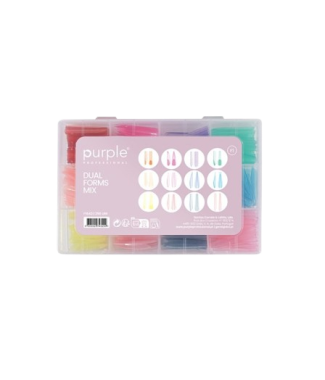 Purple Dual Forms Mix Nail Tips 296un                       