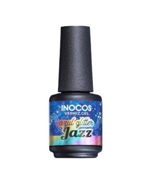Inocos Verniz Gel Azul Glitter Jazz GP349 15ml              