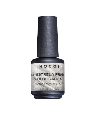 Inocos Verniz Gel Maria Estrela Prata Holográfico GP131 15ml