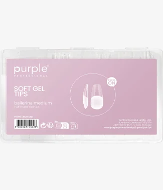 Purple Tips Soft Gel Ballerina Medium 600un                 