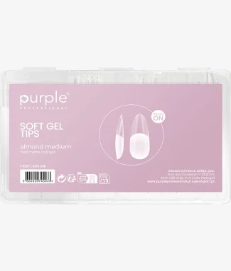 Purple Tips Soft Gel Almond Medium 600un                    