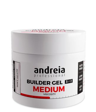 Andreia Builder Gel Medium Viscosity 3 In 1 Soft White 200gr