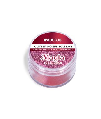 Inocos Pó Glitter Magia Vermelho 3gr                        