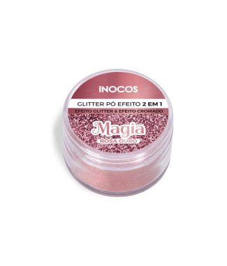 Inocos Pó Glitter Magia Rosa Ouro 3gr                       