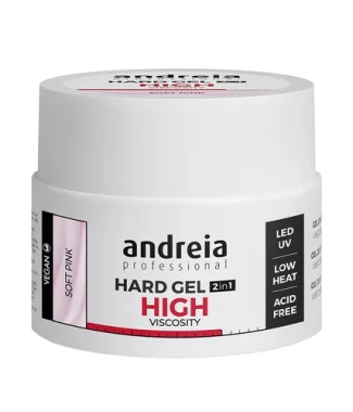 Andreia Hard Gel High Viscosity 2 In 1 Soft Pink 44gr       