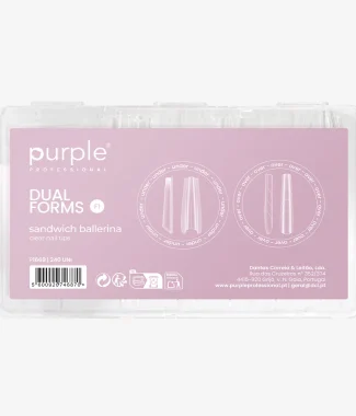 Purple Dual Forms F1 Sandwich Ballerina Tips 240un