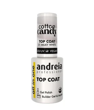 Andreia All In One Top Coat Cotton Candy Milky White 10.5ml