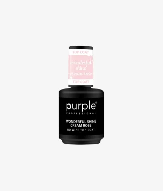 Purple Wonderful Shine Cream Rose No Wipe Top Coat 15ml     
