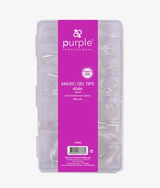 Purple Magic Stiletto Short Tips 504un                      