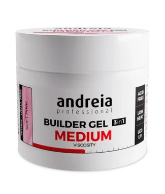 Andreia Builder Gel Medium Viscosity 3 in 1 Soft Pink 200gr 