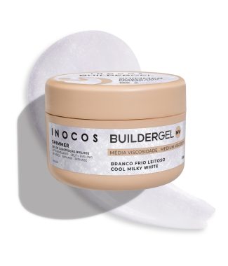 Inocos Builder Gel Medium Shimmer Branco Frio Leitoso 50gr  