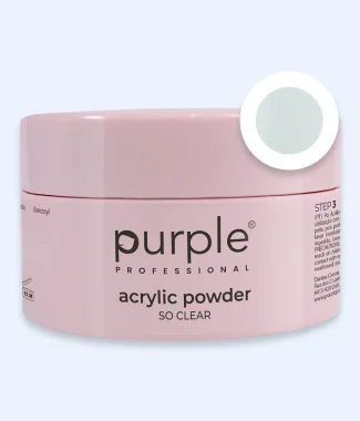 Purple Acrylic Powder Clear 80gr                            
