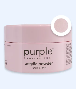 Purple Acrylic Powder Fluffy Pink 80gr                      