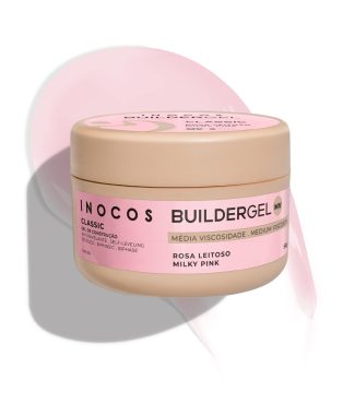 Inocos Builder Gel Medium Classic Rosa Leitoso 50gr