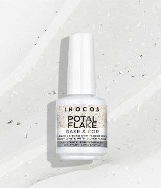 Inocos Base Potal Flake Branco Leitoso Floco Prata 15ml
